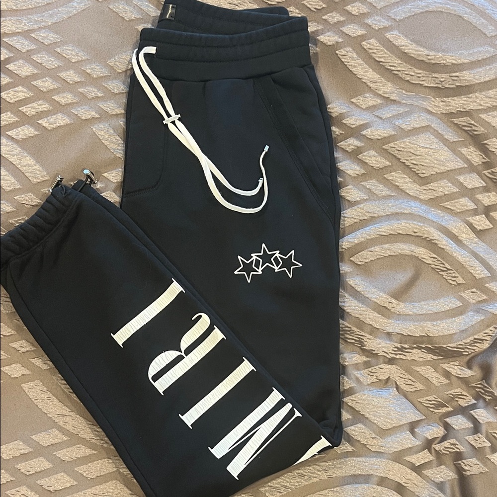 AMIRI Black Joggers with White Accents Size L